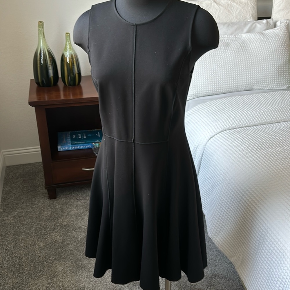 Black Halston Dress with Piping